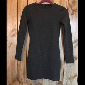 ZARA  Grey Mini Sweater Dress  Size Small